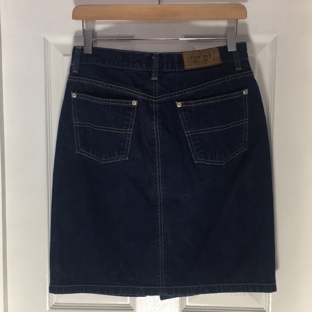 Y2K Tommy Jeans Button Front Denim Skirt - Picture 12 of 14
